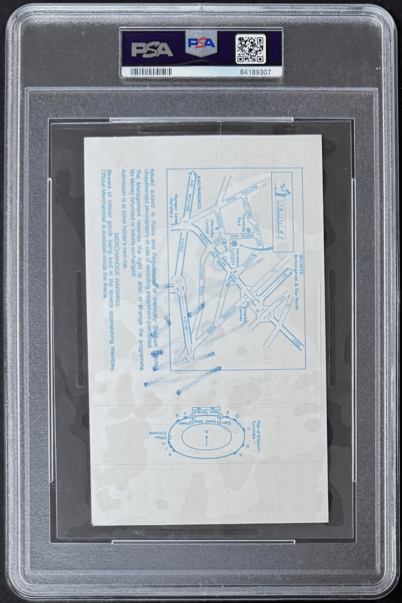 Mike Tyson Signed 1988 vs Frank Bruno Full Phantom Ticket PSA Fight Rescheduled - Image 3