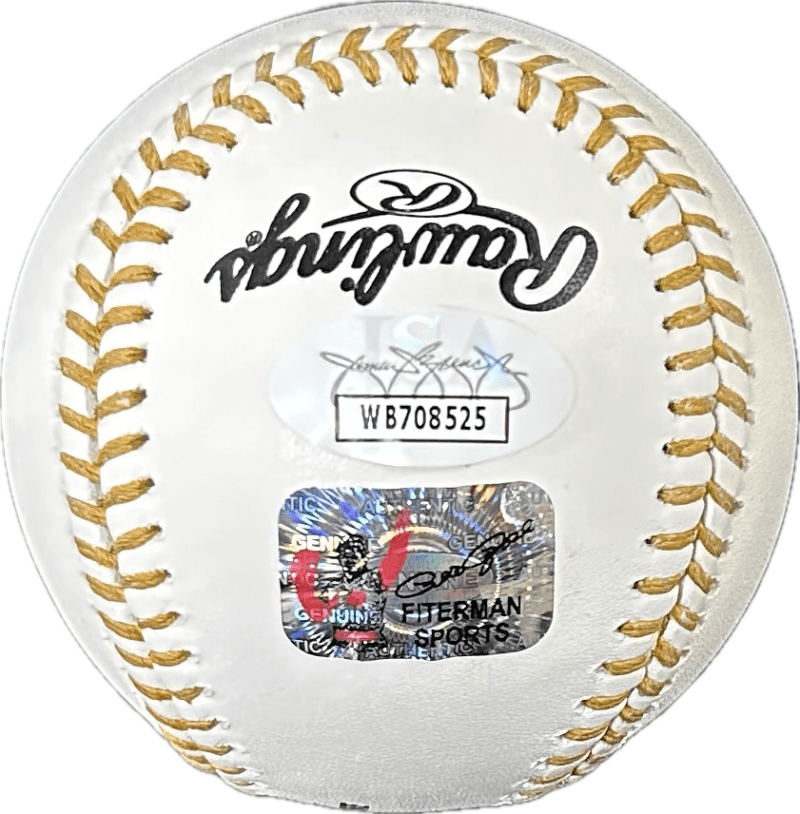 Pete Rose Signed Gold Glove Award Baseball JSA & Rose Player Hologram Hit King - Image 2