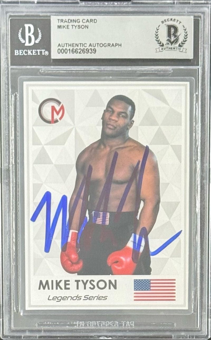 Mike Tyson Signed 3 Gram Cook Islands Silver Trading Card Beckett 16626939