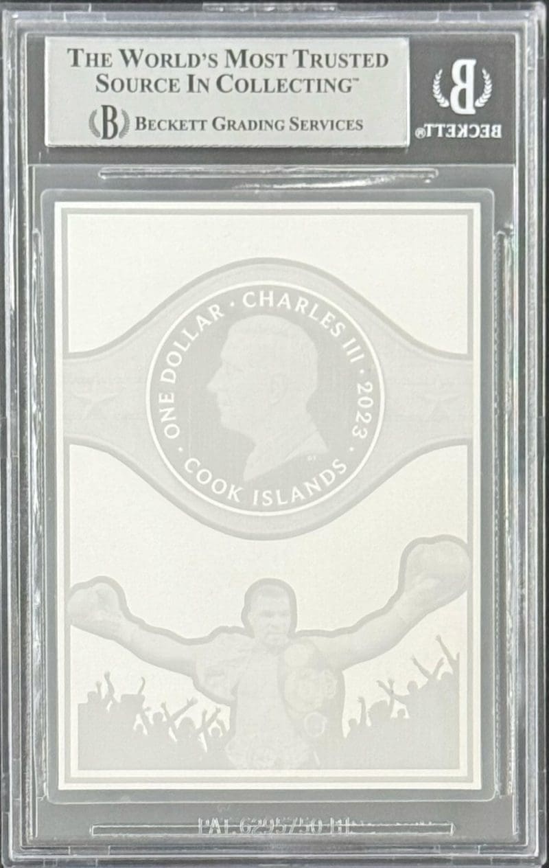 Mike Tyson Signed 3 Gram Cook Islands Silver Trading Card Beckett 16626939 - Image 2