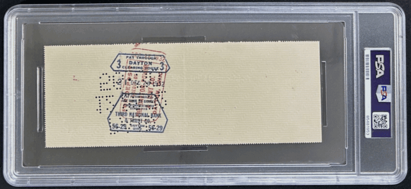 Wing Fabric Swatch From The Wright Flyer & Check Signed By Orville Wright - Image 4