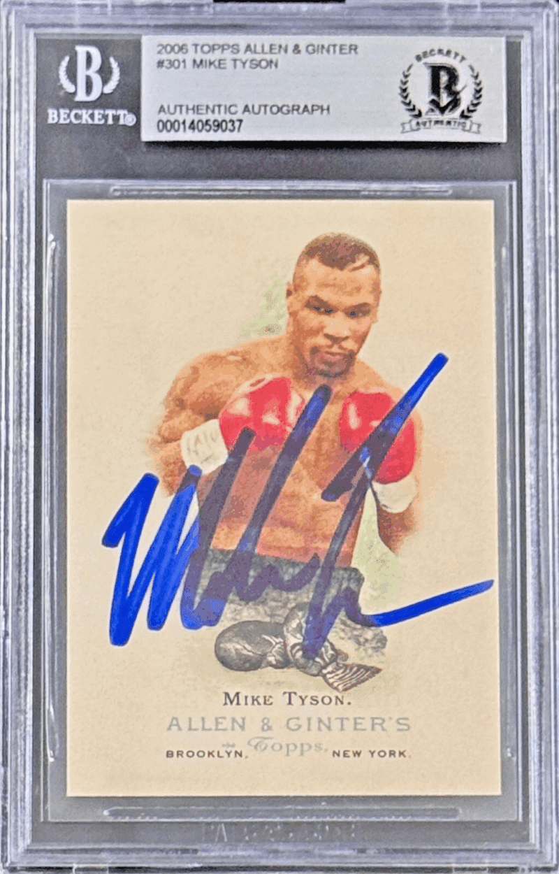 Mike Tyson Signed 2006 Topps Allen & Ginter Card #301 Beckett 14059037