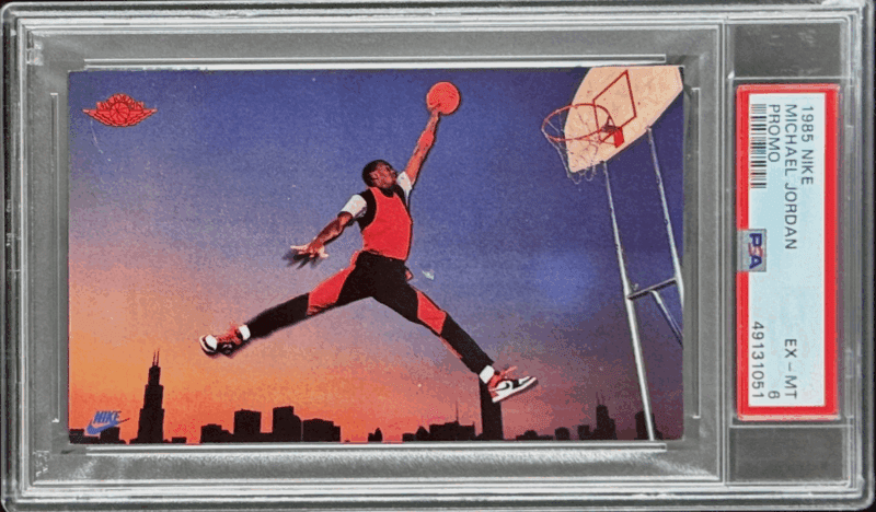 Michael Jordan 1985 Nike Promo Rookie Card PSA 6 EX-MT 49131051