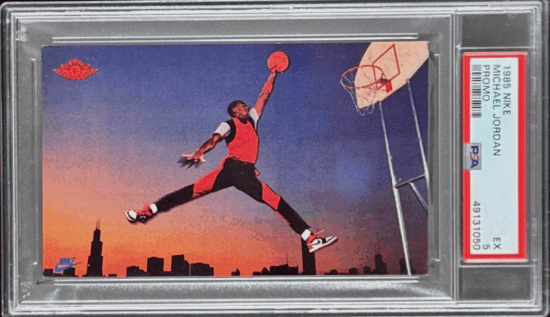 Michael Jordan 1985 Nike Promo Rookie Card PSA 5 EX 49131050
