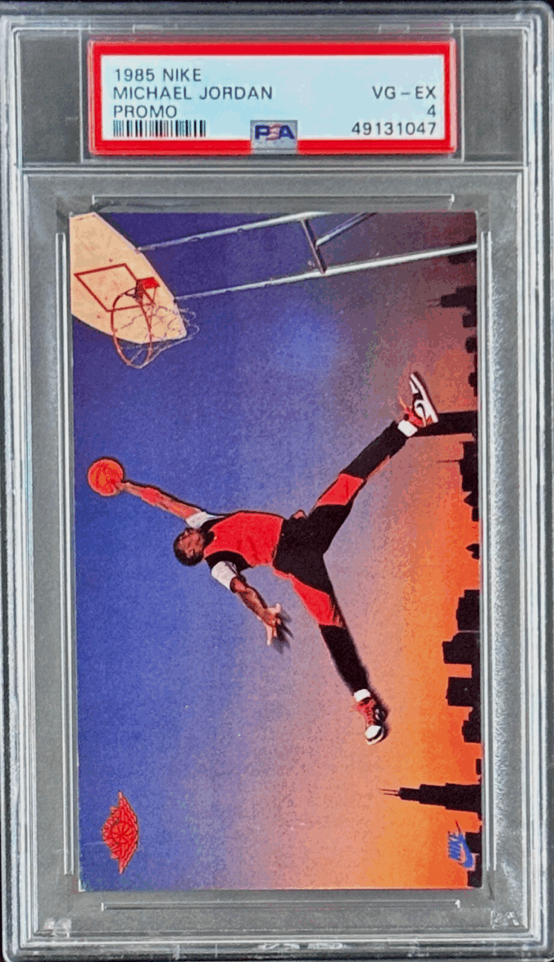 Michael Jordan 1985 Nike Promo Rookie Card PSA 4 VG-EX 49131047 - Image 2