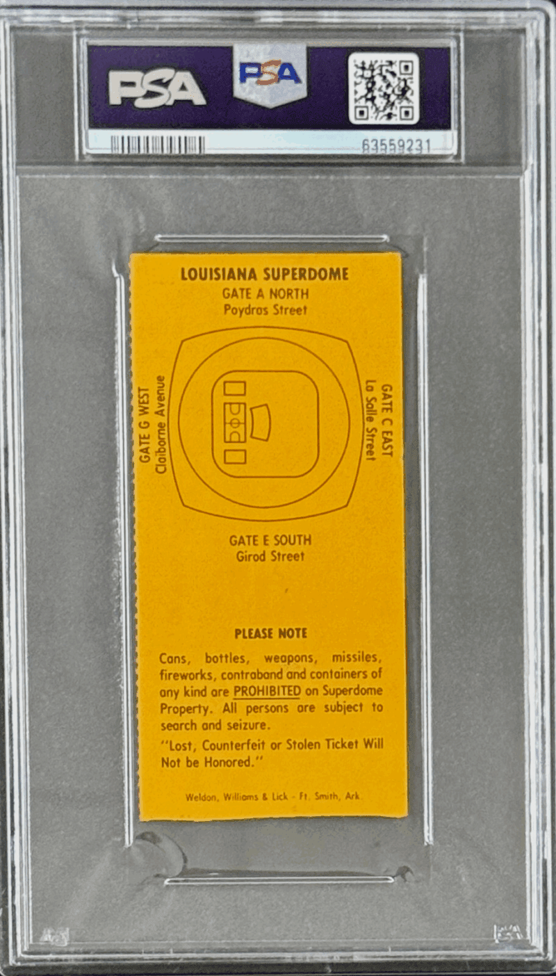 1982 NCAA SEMI FINALS TICKET STUB MICHAEL JORDAN UNC THE SHOT PSA 3  63559231 - Image 3