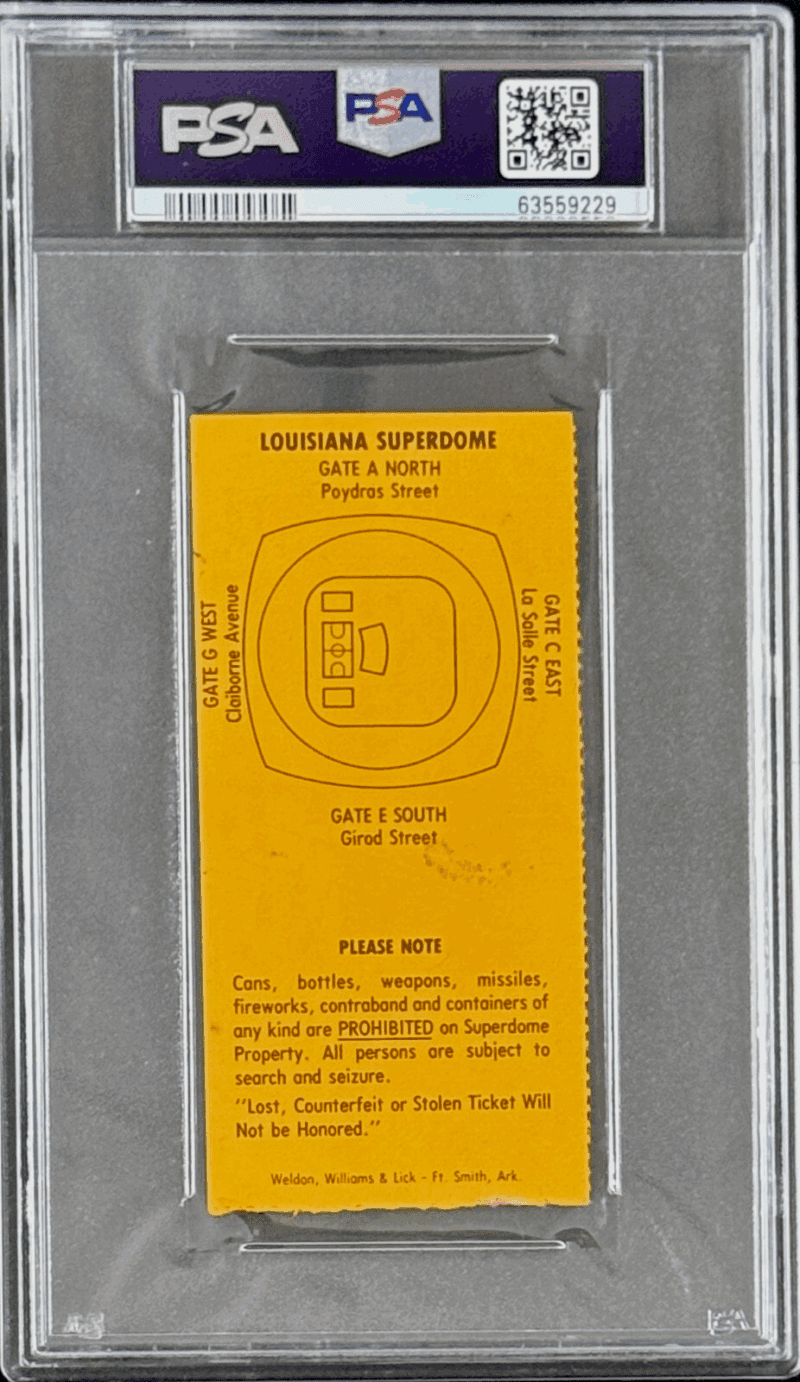 1982 NCAA Final Four Ticket Stub Michael Jordan UNC Game Winning Shot PSA 5 POP8 - Image 3