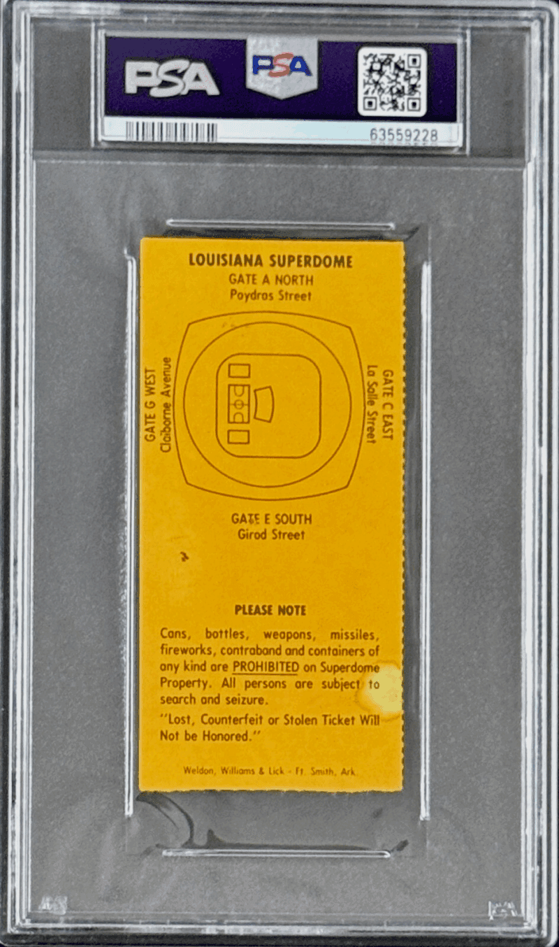 1982 NCAA SEMI FINALS TICKET STUB MICHAEL JORDAN UNC PSA 2 THE SHOT 63559228 - Image 3