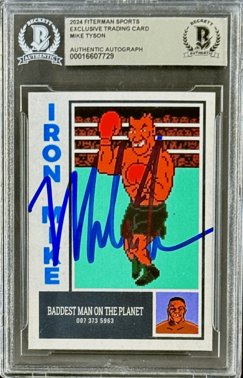 Mike Tyson Signed 2024 Fiterman Exclusive Card Beckett 16607729 Punch Out BMOTP