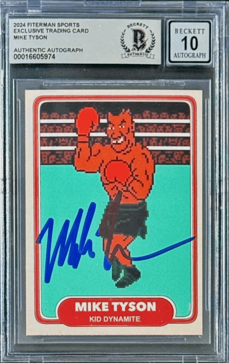 Mike Tyson Signed 2024 Fiterman Exclusive Card Beckett 16605974 Punch Out KD