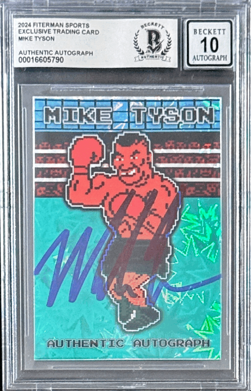 Mike Tyson Signed 2024 Fiterman Exclusive Card Beckett 16605790 Auto 10