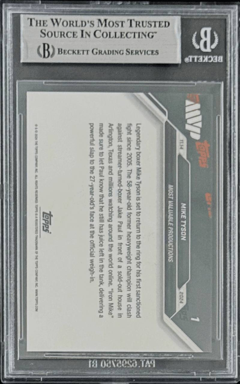 Mike Tyson Autographed 2024 Topps NOW card Beckett 17716058 - Image 2