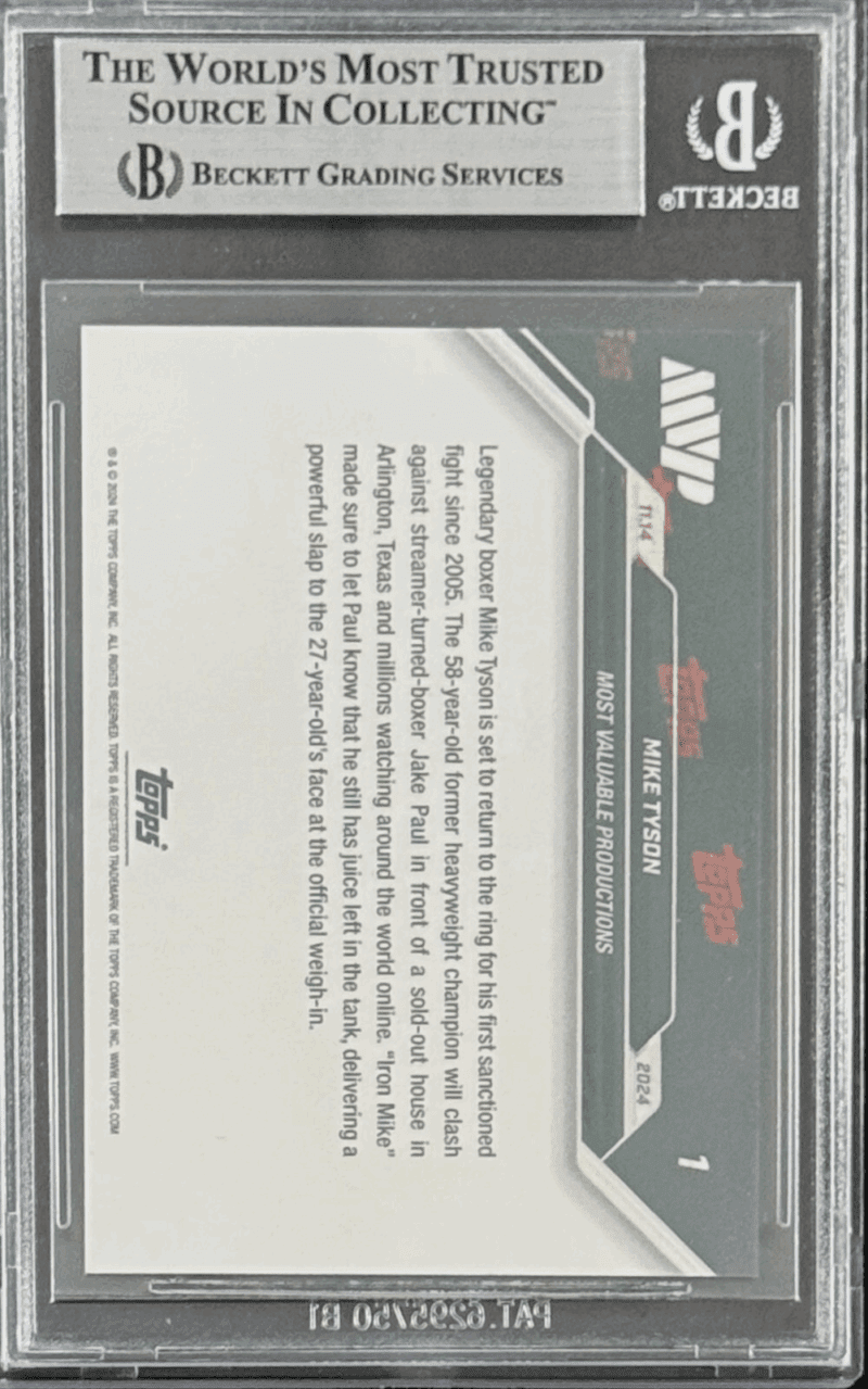 Mike Tyson 2024 Topps Now #1 Beckett Authentic Auto 17716063 - Image 2