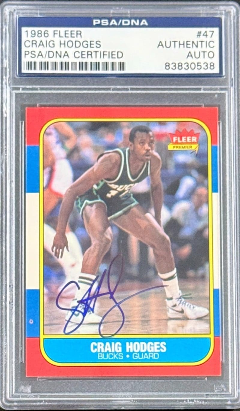 Craig Hodges Fleer 1986 PSA/DNA Authentic Auto 83830538