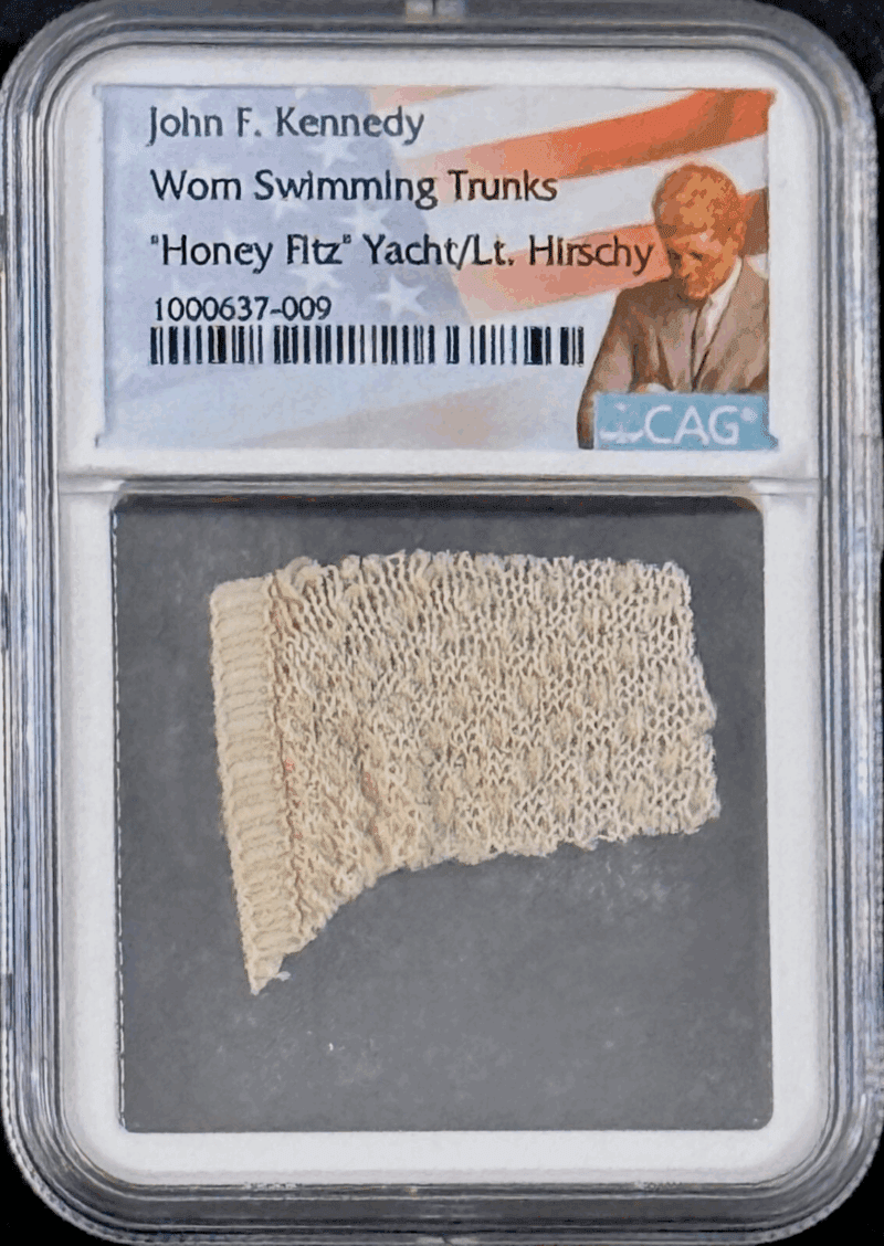 John F. Kennedy Worn Swimming Trunks "Honey Fitz" Yacht/Lt. Hirschy CAG