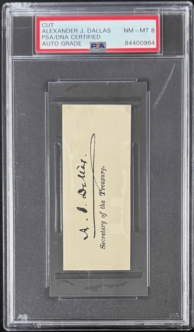 Alexander J. Dallas Signed Cut PSA/DNA 84400964 NM-MT 8 Secretary of Treasury - Image 2
