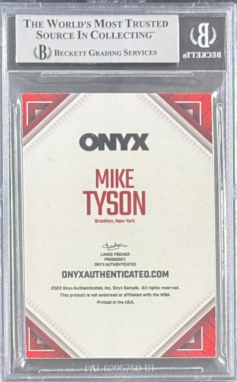 Mike Tyson 2022 Onyx Authenticated Beckett 16091957 - Image 2