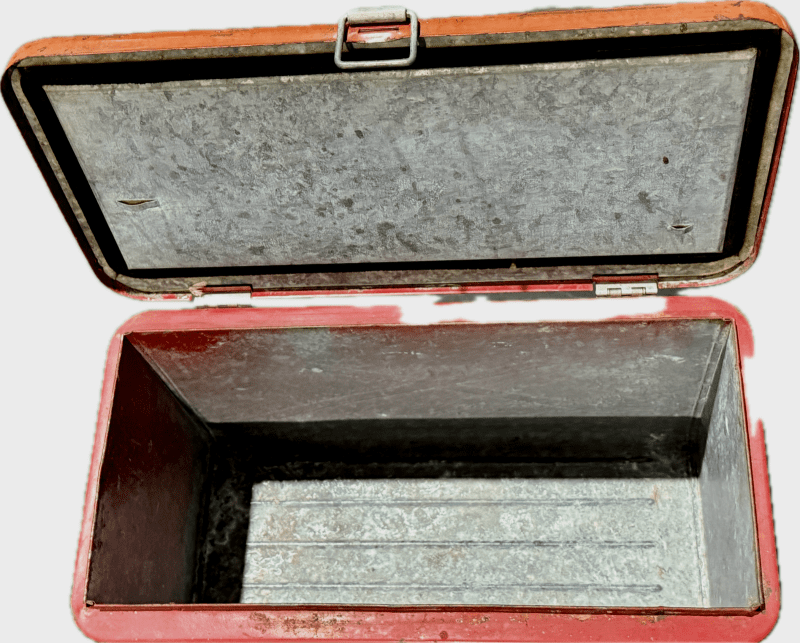 Budweiser  King of Beers Vintage Red Metal Cooler - Image 6
