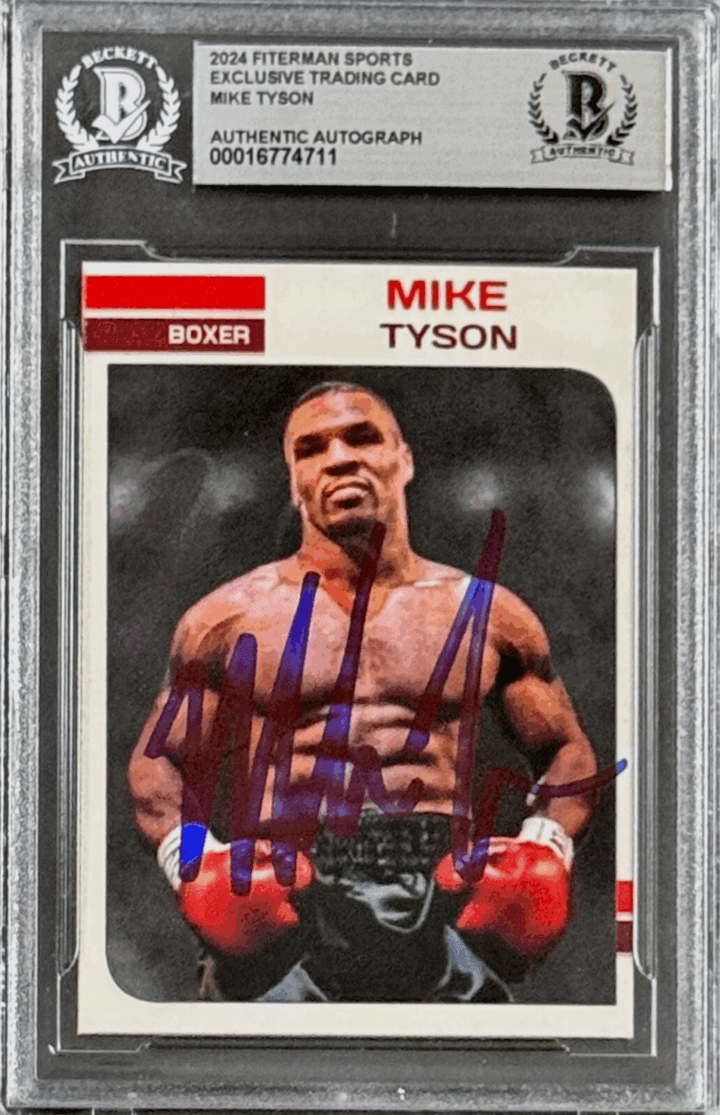 Mike Tyson Signed 2024 Fiterman Exclusive Card Beckett 16774711 Boxer