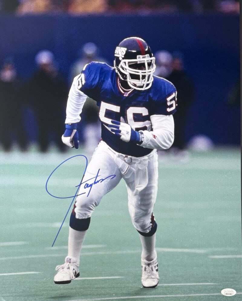 Lawrence Taylor Signed Autographed 16x20 Photo JSA Auth New York Giants #2 Blue