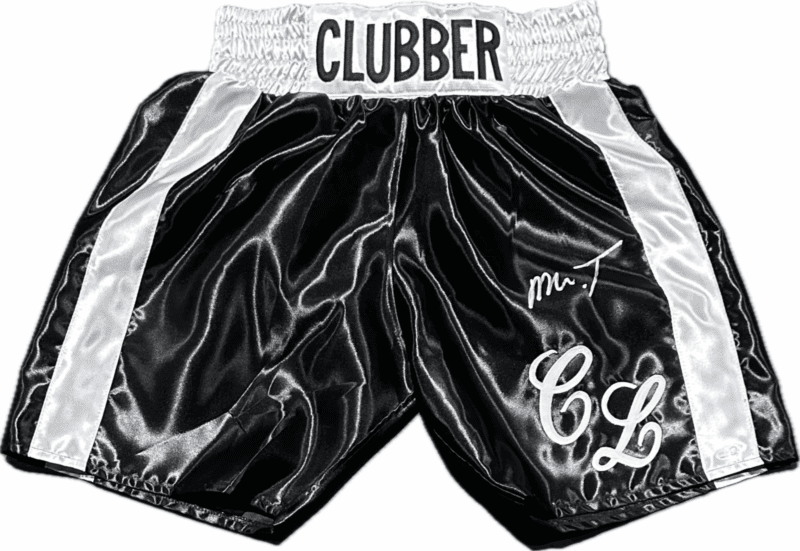 Mr. T Signed Rocky III Clubber Lang Black Boxing Trunks JSA Authenticated