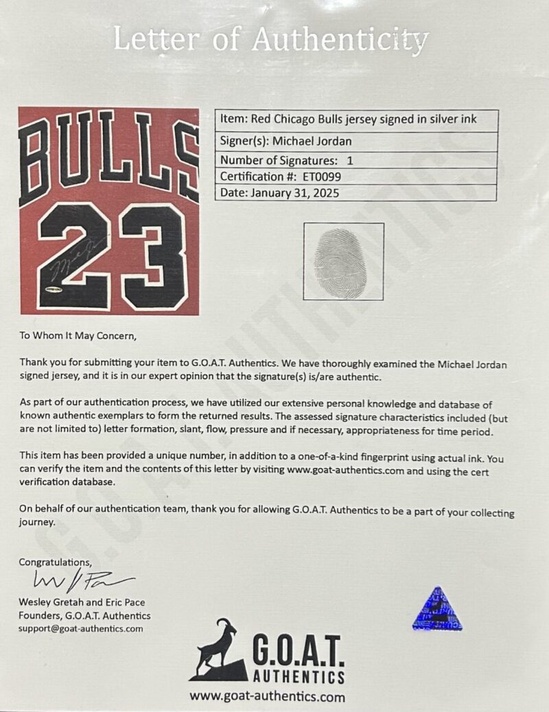Michael Jordan Signed 97-98 Chicago Bulls Red Jersey 6x Champ Upper Deck & GOAT - Image 6