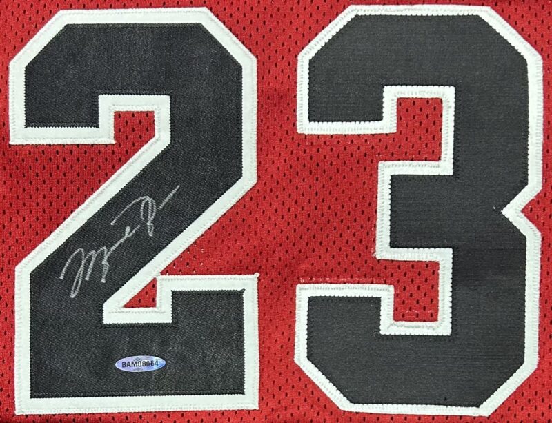 Michael Jordan Signed Chicago Bulls Red Stats Jersey 23/23 Upper Deck & GOAT - Image 2