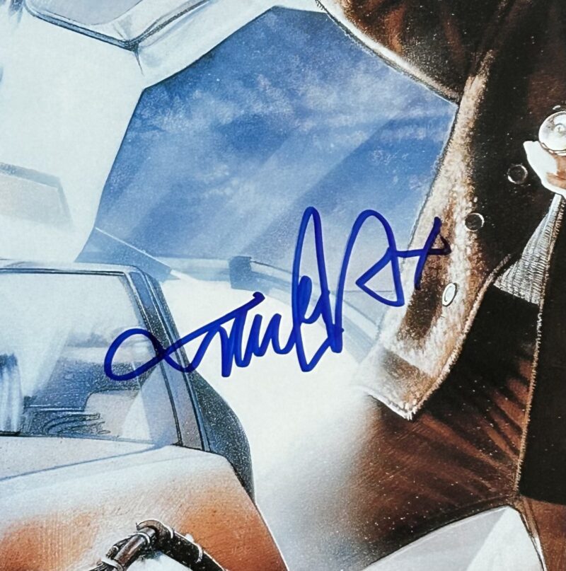 Michael J. Fox & Christopher Lloyd Back To The Future III 24x36 Movie Poster JSA - Image 3