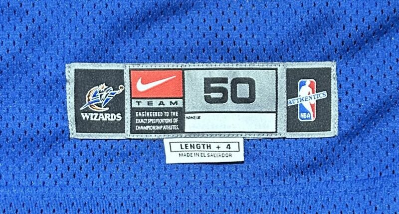 Michael Jordan Signed Washington Wizards Blue Stats Jersey Upper Deck & GOAT - Image 5