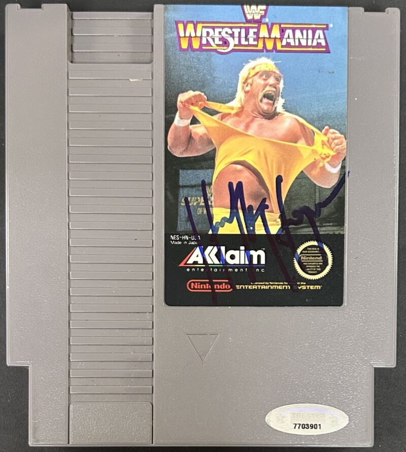 Hulk Hogan Signed WrestleMania Nintendo Video Game Cartridge TriStar 7703901