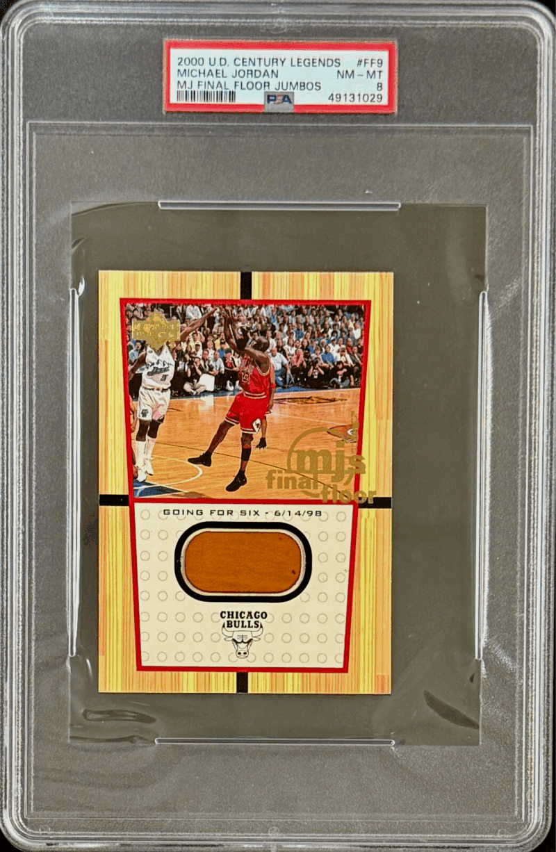 Michael Jordan 2000 UD MJ's Final Floor Card #FF9 PSA NM-MT 8 Going For Six