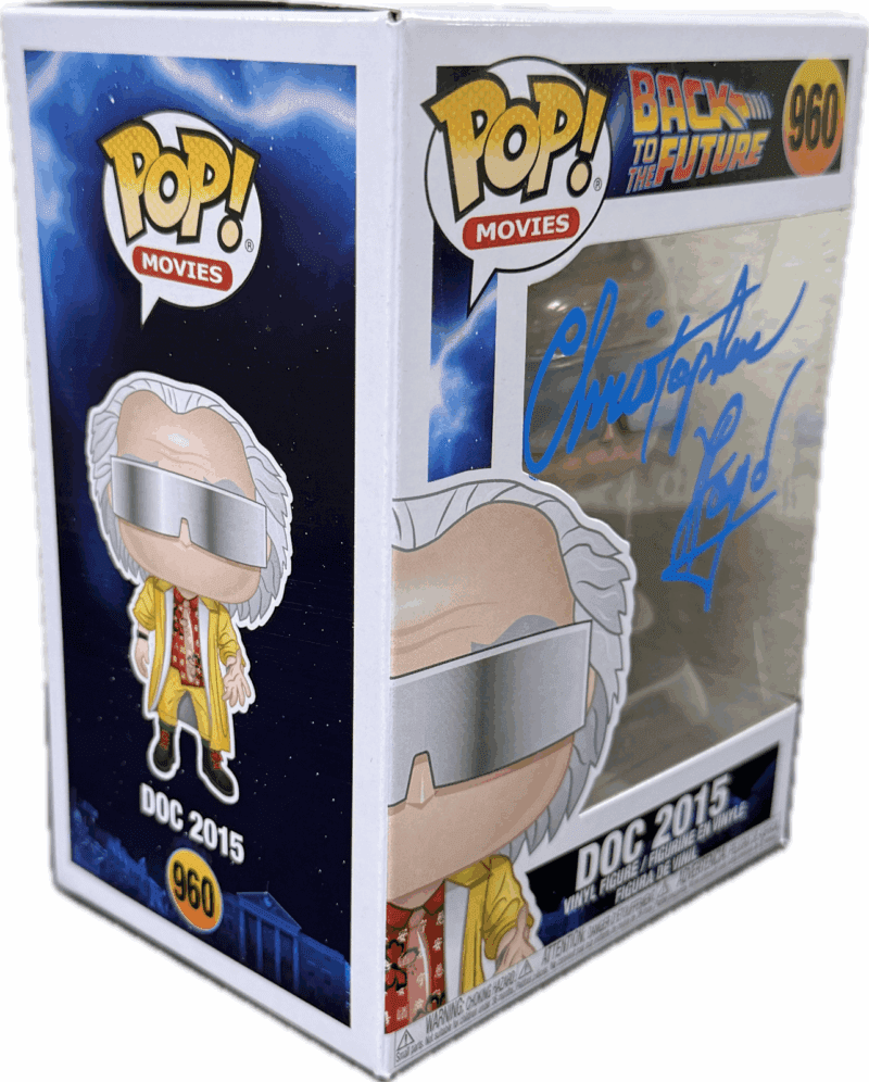 Christopher Lloyd Doc 2015 Signed Back to The Future POP Figure 960 JSA Blue - Image 2