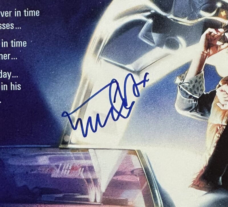 Michael J. Fox & Christopher Lloyd Back To The Future 24x36 Movie Poster JSA - Image 2