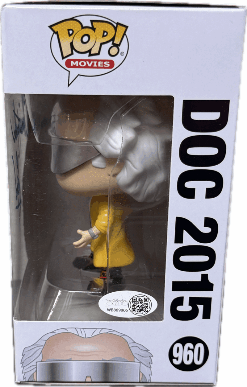 Christopher Lloyd Doc 2015 Signed Back to The Future POP Figure 960 JSA Blue - Image 3