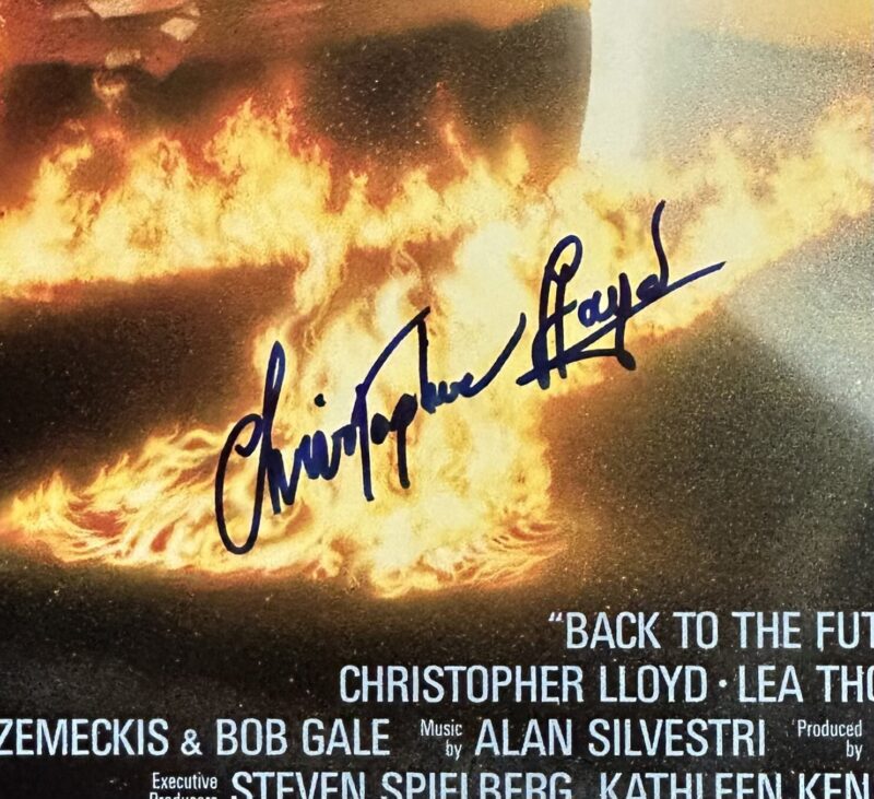 Michael J. Fox & Christopher Lloyd Back To The Future 24x36 Movie Poster JSA - Image 3