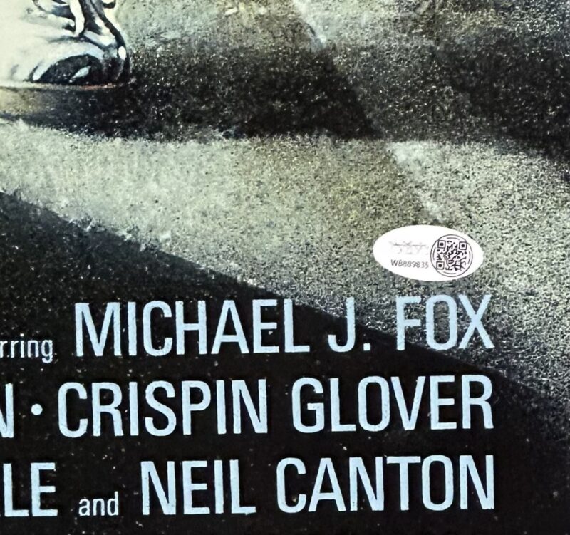 Michael J. Fox & Christopher Lloyd Back To The Future 24x36 Movie Poster JSA - Image 4