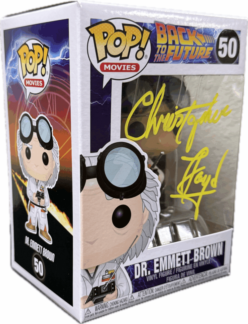 Christopher Lloyd Dr. Emmett Brown Signed Back to The Future POP Figure 50 JSA Y - Image 2