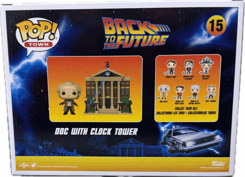 Christopher Lloyd Doc Clock Tower Signed Back to The Future POP Figure 15 JSA B - Image 4