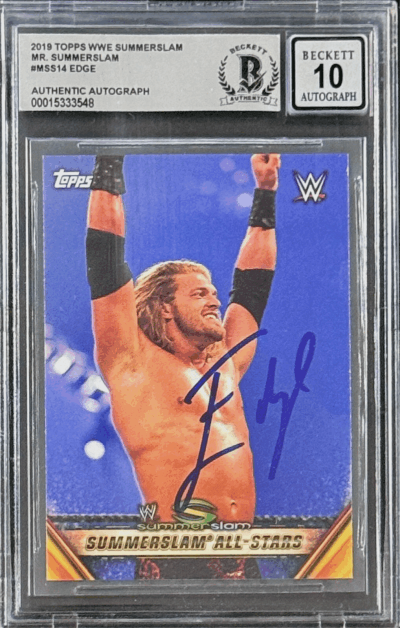 EDGE Signed Autographed 2019 Topps WWE SummerSlam Card #MSS14 Beckett 15333578