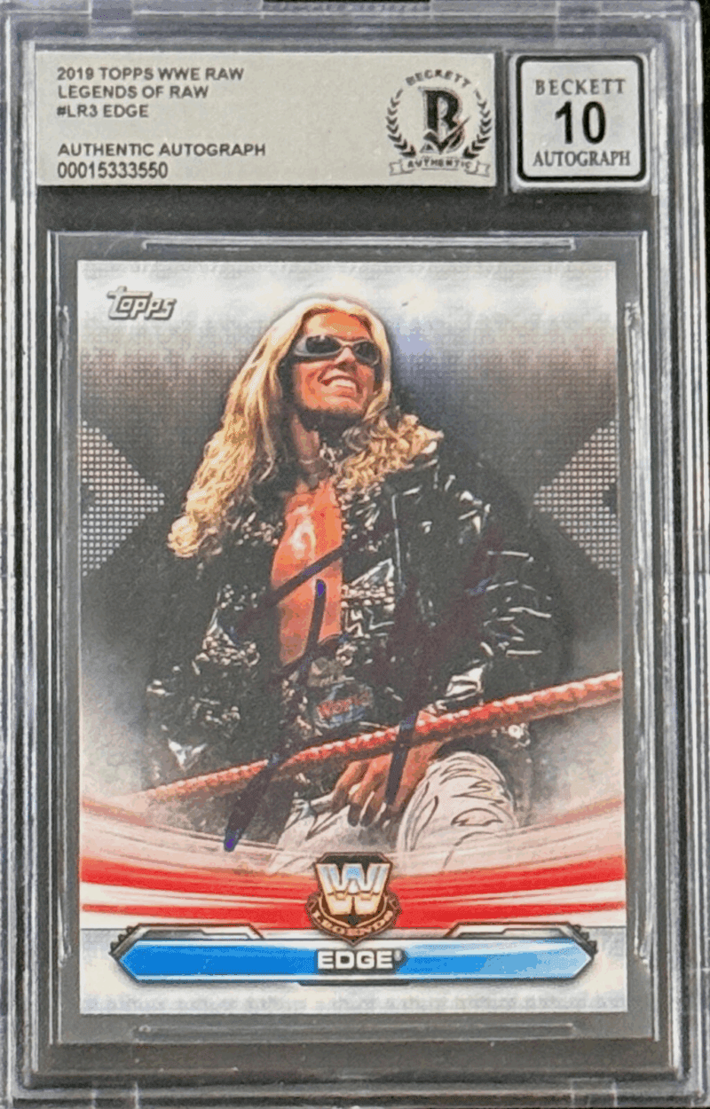 EDGE Signed Autographed 2019 Topps WWE Legends of RAW Card #LR3 Beckett 15333550