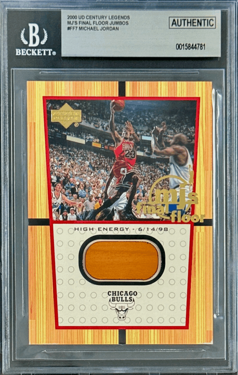 Michael Jordan 2000 UD MJ's Final Floor Card #FF7 Beckett Authentic 15844781