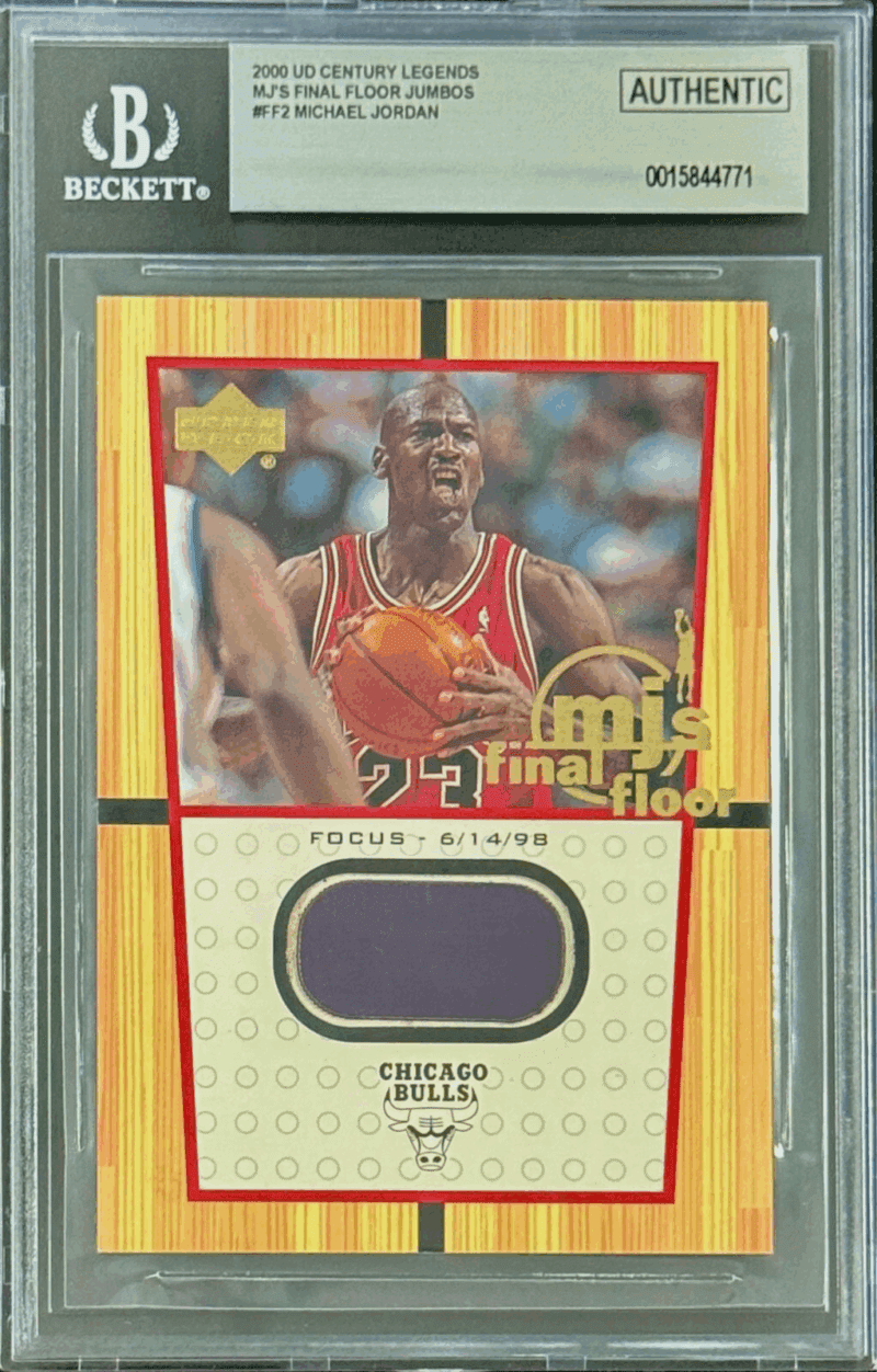 Michael Jordan 2000 UD MJ's Final Floor Card #FF2 Beckett Authentic 15844771