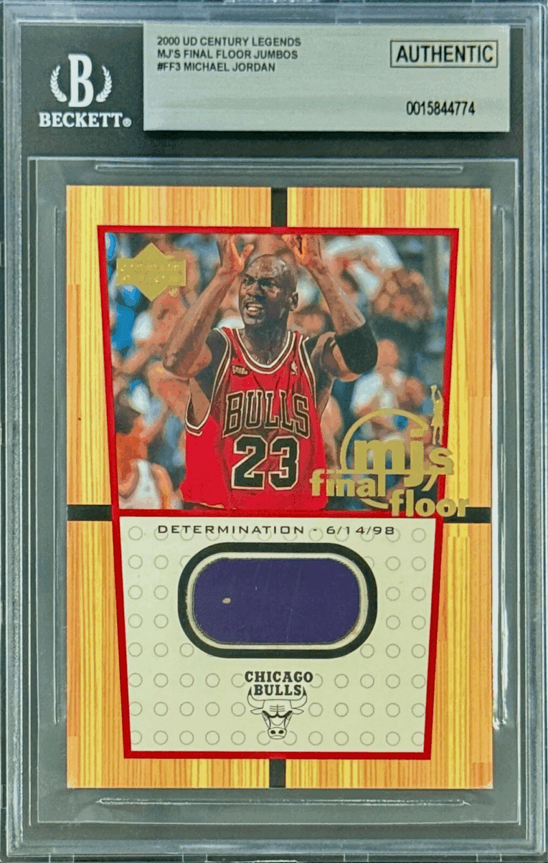 Michael Jordan 2000 UD MJ's Final Floor Card #FF3 Beckett Authentic 15844774