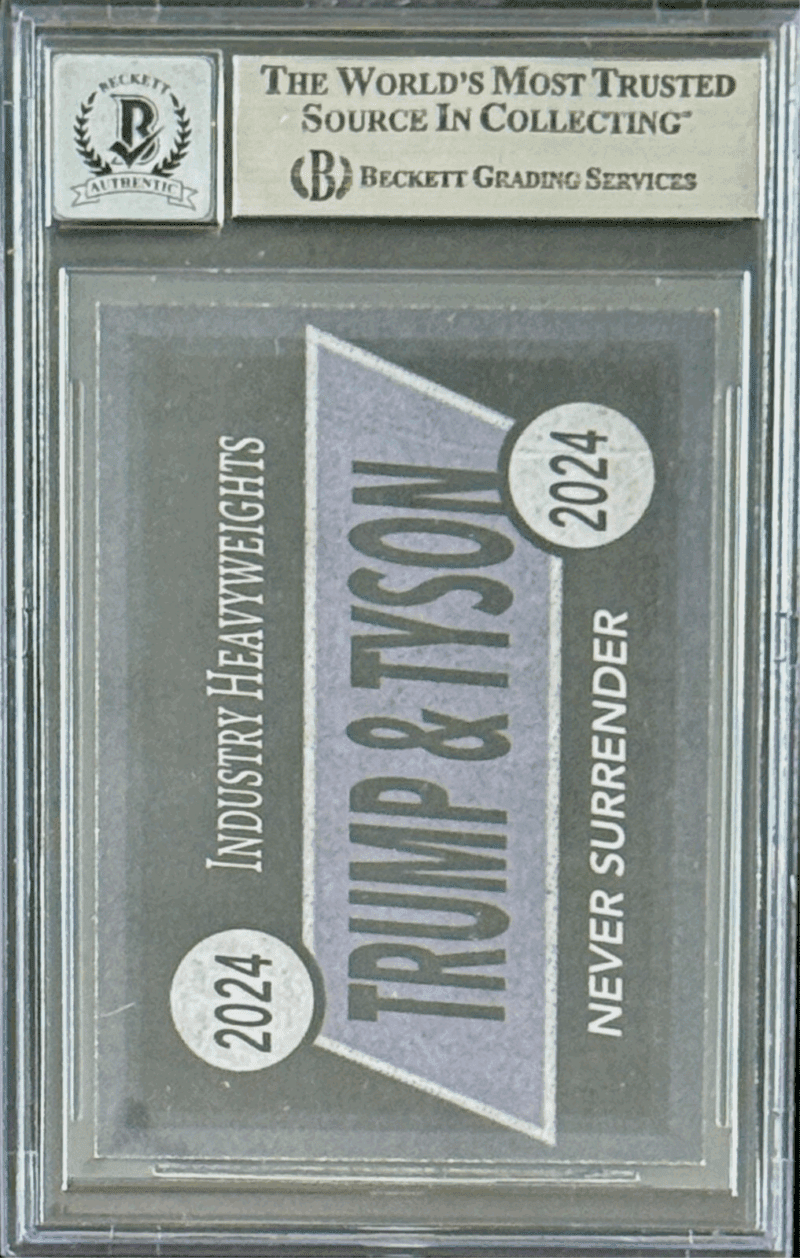 Mike Tyson Signed 2024 Fiterman Exclusive Card Beckett 18049676 President Trump - Image 2