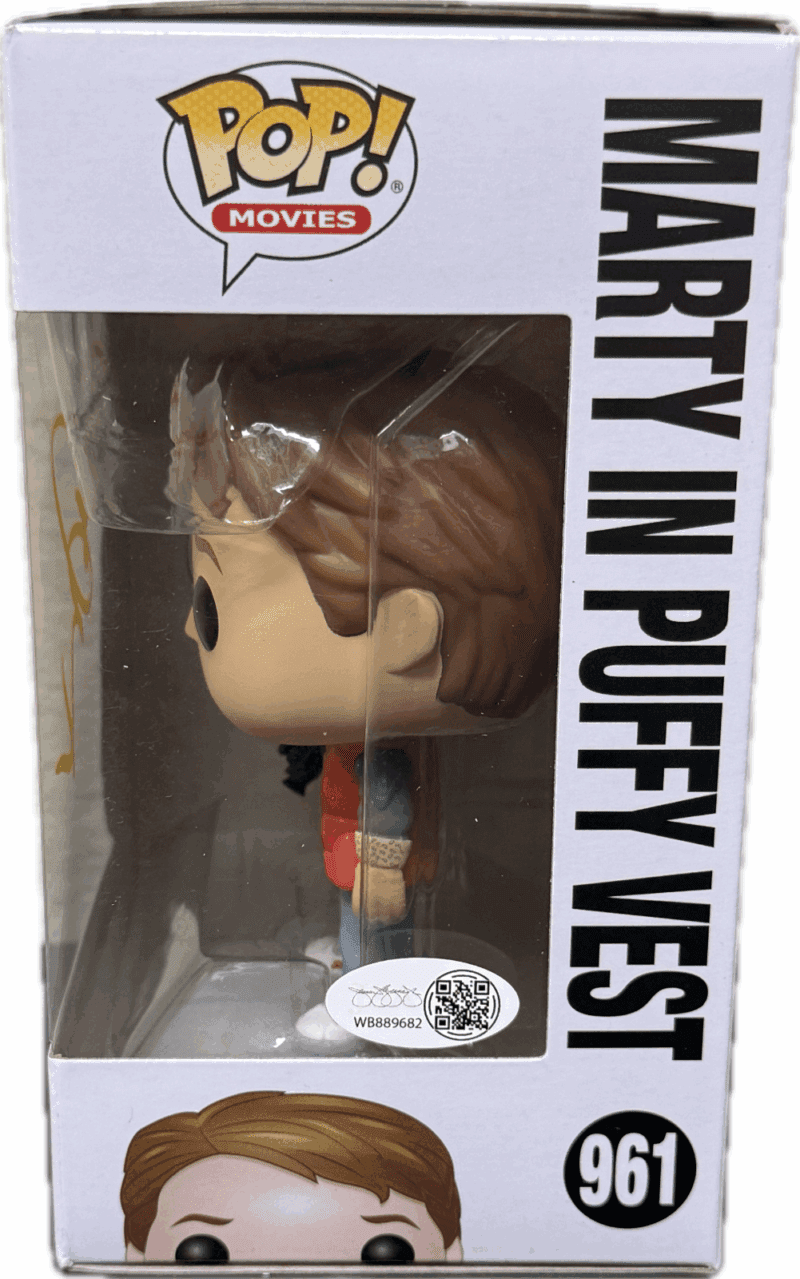 Michael J Fox Marty McFly Signed Back to The Future POP Figure 961 JSA Yellow - Image 3