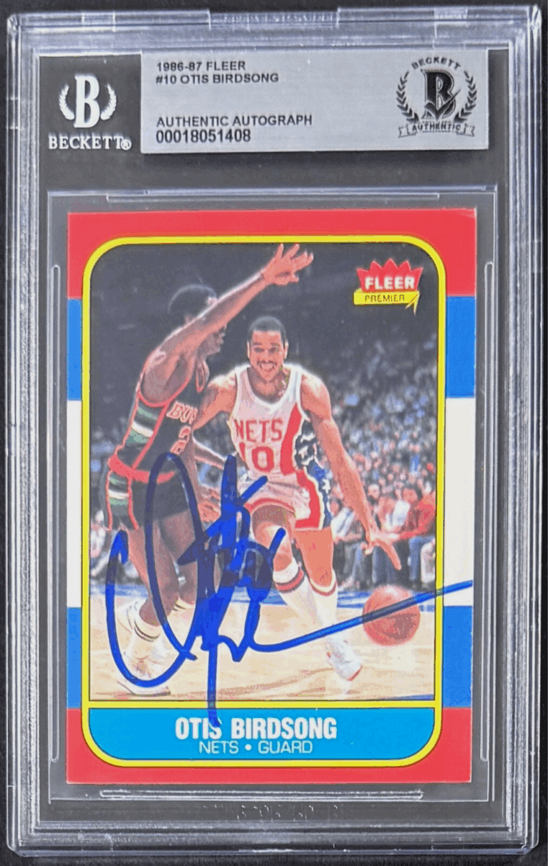 Otis Birdsong Signed Autographed 1986-87 Fleer Card #10 Beckett 18051408