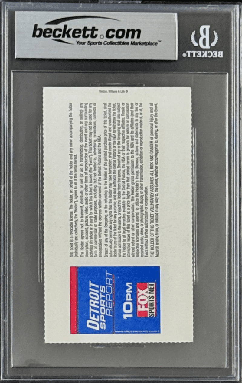 Hakeem Olajuwon Signed Hakeem's Final NBA Game Ticket Stub 2002 Playoffs Beckett - Image 3