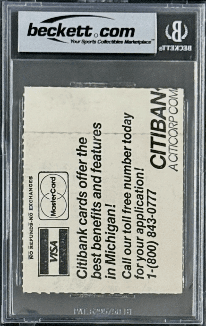 Hakeem Olajuwon Signed Mar. 27, 1985 Pistons vs Rockets Ticket Stub Beckett - Image 3