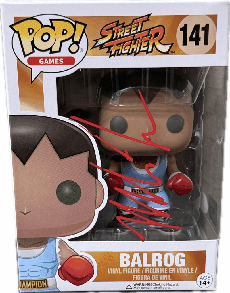 Mike Tyson Signed Balrog Street Fighter Funko Pop 141 JSA Authenticated WB889854