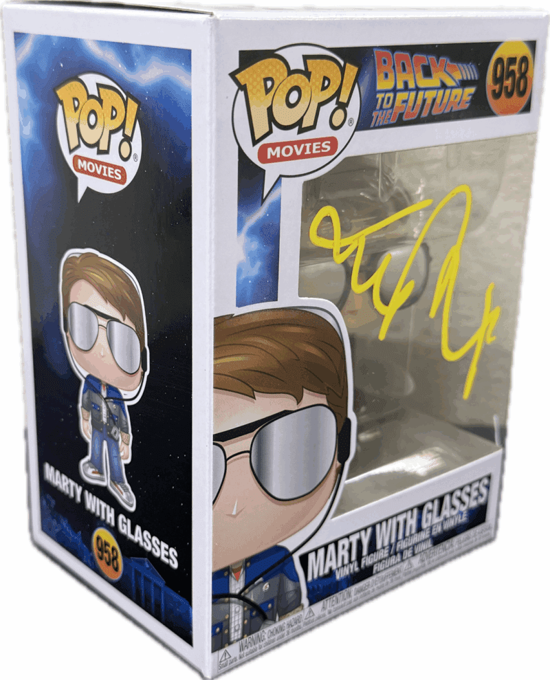Michael J Fox Marty McFly Signed Back to The Future POP Figure JSA 958 Yellow - Image 6